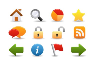 Pürüzsüz seri: Web sayfanız için renkli web simgeleri koleksiyonu!
