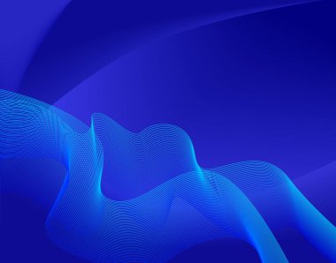 Mavi dalga formlarının soyut düzenlenebilir vektör arkaplanı