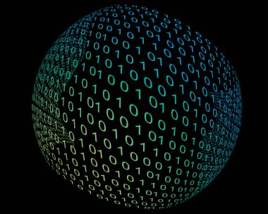 Tasarım kullanımı için küre biçimindeki dijital desen