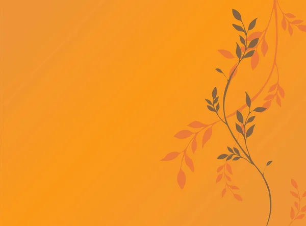 Orangenblatt Und Zweig Hintergrund — Stockvektor