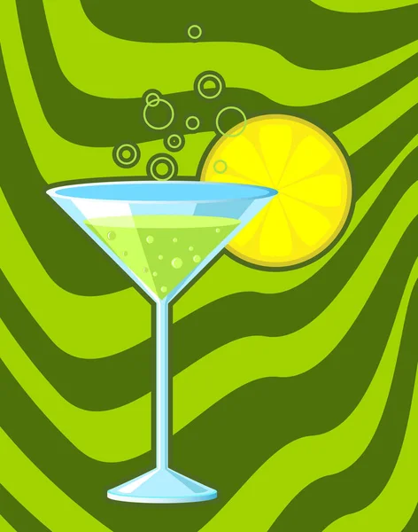 Martini Bild Farbige Abbildung — Stockvektor