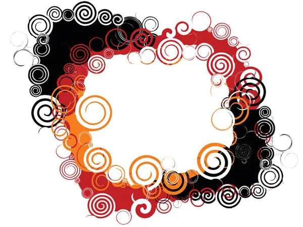 Image Cadre Spirale Colorée Illustration Couleur — Image vectorielle