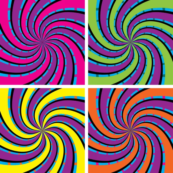 Suqare Swirls Image Color Illustration — Stock Vector