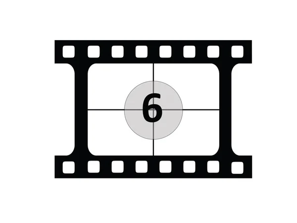 Een Vector Die Een Film Countdown Voorstelt — Stockvector