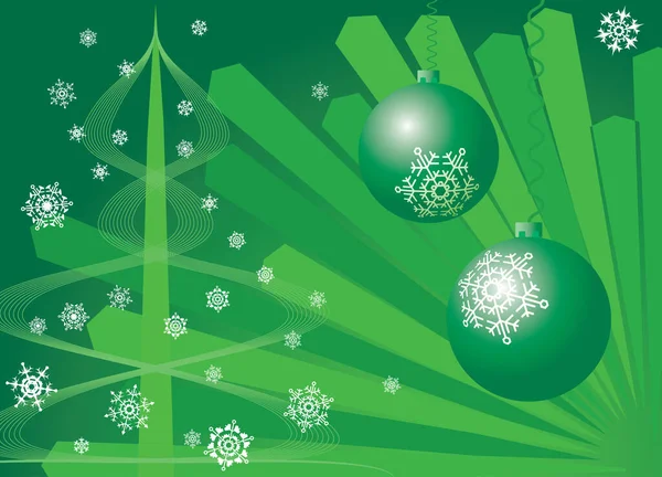 Julbakgrund Grön Vektorillustration — Stock vektor