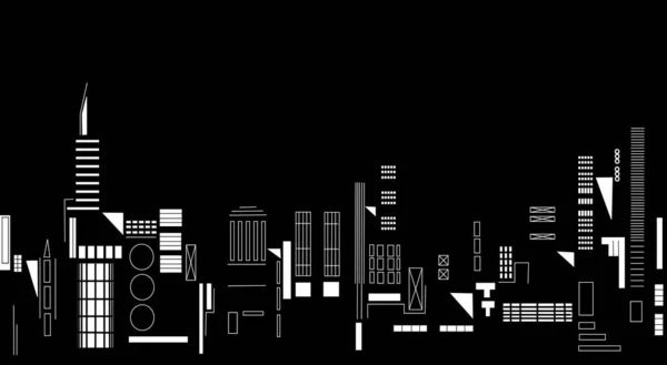 夜の都市照明のベクトル図 — ストックベクタ