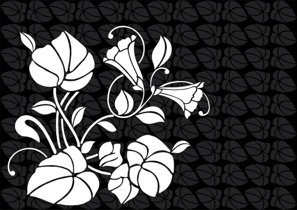 Retro Floralen Hintergrund Illustration — Stockvektor