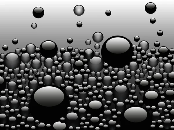 Czarne Bubbles Rosnące Ciemnym Tle Idealne Tło Lub Backdro — Wektor stockowy