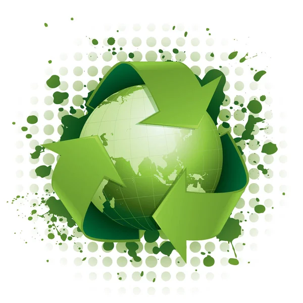 Ilustração Conceito Reciclagem Mundial Por Favor Verifique Meu Portfólio Para — Vetor de Stock