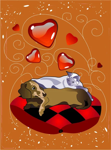 Ilustración Para Día San Valentín — Vector de stock