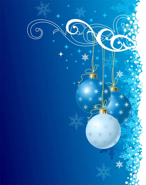 Fondo Azul Navidad Vector Ilustración — Vector de stock