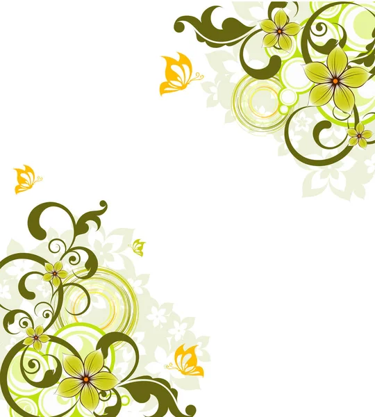 Ilustração Vetorial Floral Para Desenho — Vetor de Stock