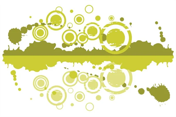 Groen Grunge Abstract Patroon Geïsoleerd Een Witte Achtergrond — Stockvector