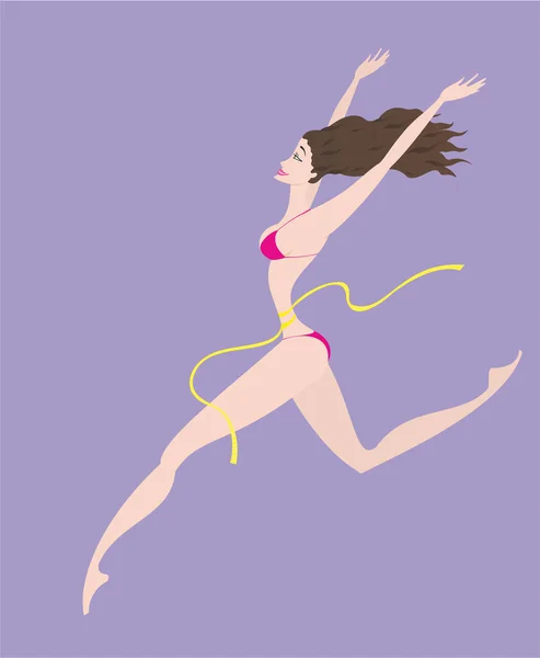 Ilustración Mujer Fitness — Archivo Imágenes Vectoriales