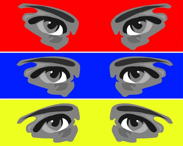Глаза Выражающие Разные Эмоции — стоковый вектор