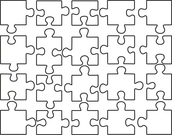 Puzzle Vectoriel Transparent Sur Fond Large — Image vectorielle