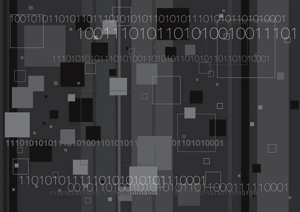Tecnología Código Binario Digital Generada Por Computadora — Archivo Imágenes Vectoriales