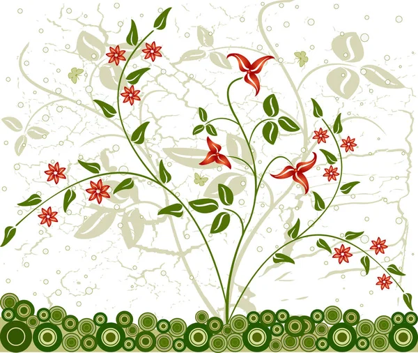 Soyut Sanat Tasarımı Çiçek Arkaplanı Vektör — Stok Vektör