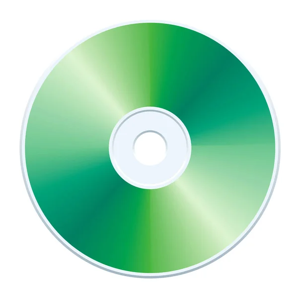 Blank Green Compact Disc Vector — Stock Vector