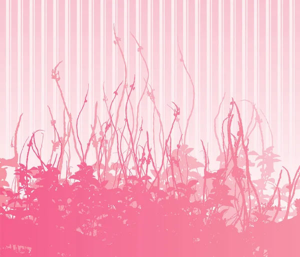 Fondo Femenino Vida Vegetal Rayas Tonos Suaves Rosa — Archivo Imágenes Vectoriales