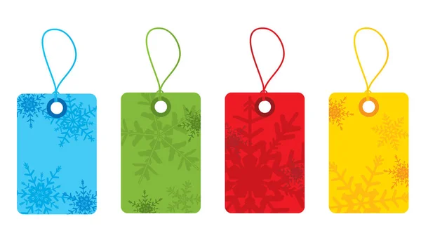 Étiquettes Cadeaux Flocon Neige Veuillez Vérifier Mon Portfolio Pour Illustrations — Image vectorielle