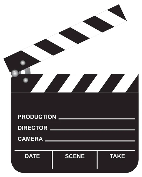 Clapboard Film Ouvert Vecteur — Image vectorielle