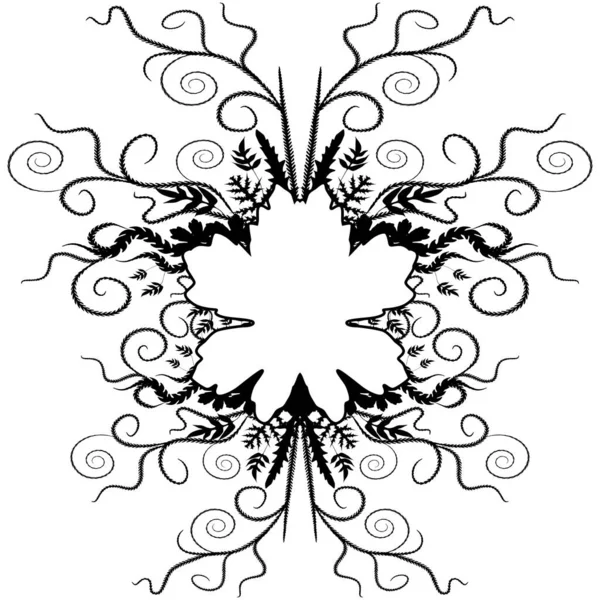 葉の形状から作られた抽象的なベクトル テキスト バナー — ストックベクタ