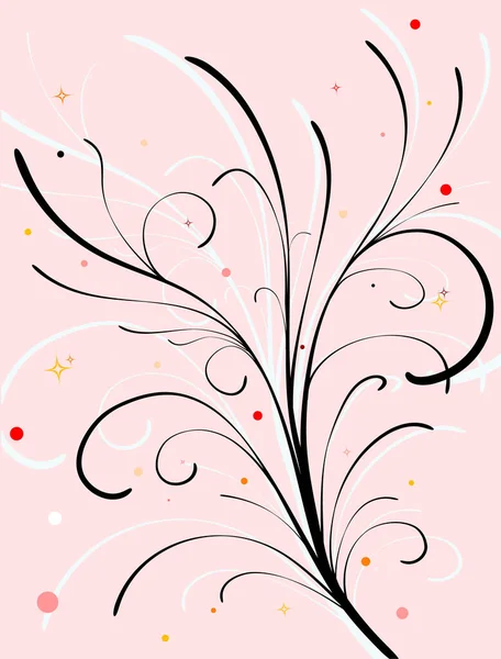Fond Floral Abstrait Élément Design — Image vectorielle