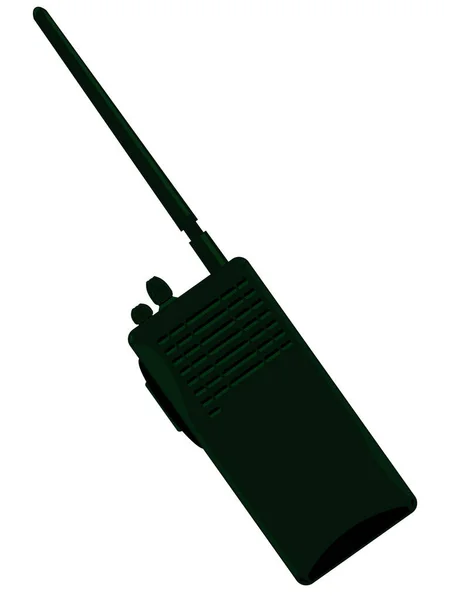 Police Portable Radio Set Vector — Stock Vector
