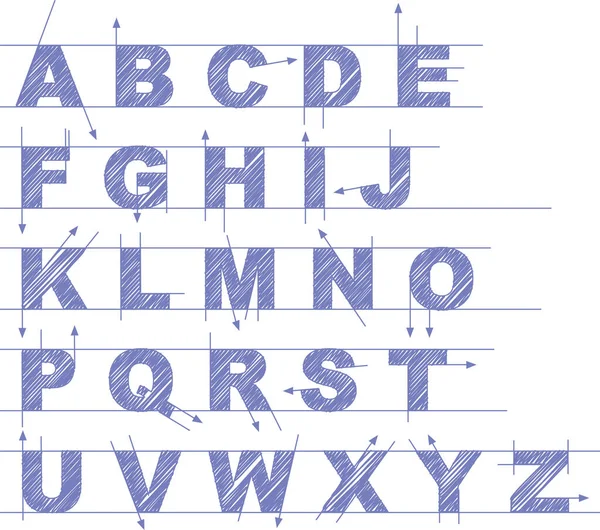 Brouillon Type Set Image Illustration Couleur — Image vectorielle