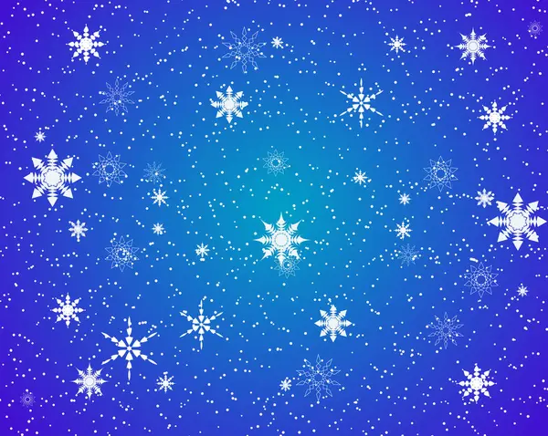 Snöflinga Bakgrund Bild Färg Illustration — Stock vektor