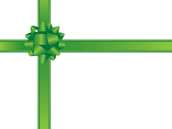 緑の弓とリボン 私のポートフォリオのより多くのクリスマスの画像 — ストックベクタ