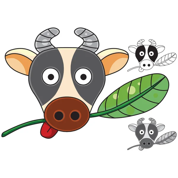 Une Illustration Dessin Animé Vache Mignonne — Image vectorielle