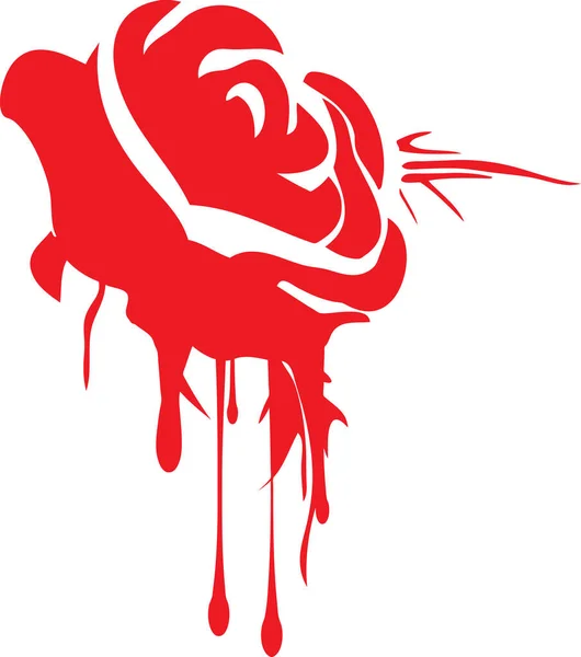 一朵红红的玫瑰的图例 — 图库矢量图片