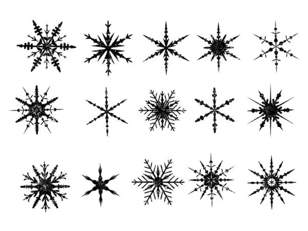 Copo Nieve Esmerilado Elementos Los Copos Nieve Agrupan Para Facilitar — Archivo Imágenes Vectoriales