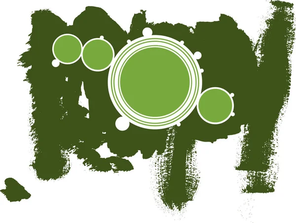 Círculos Verdes Sagacidade Fundo Grunge Verde Escuro Copyspace — Vetor de Stock