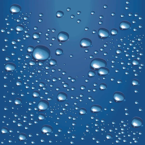 Detaljerade Vattenbubblor Glasytan — Stock vektor