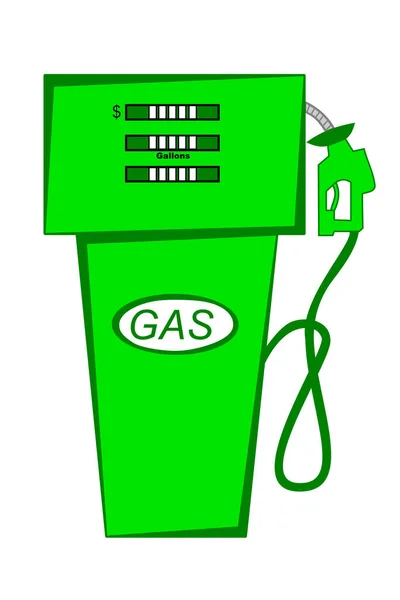 Benzin Pompası Resmi Renk Illüstrasyonu — Stok Vektör