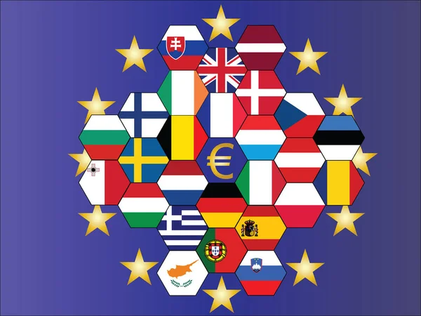 Vector Representing Europe — Stock Vector