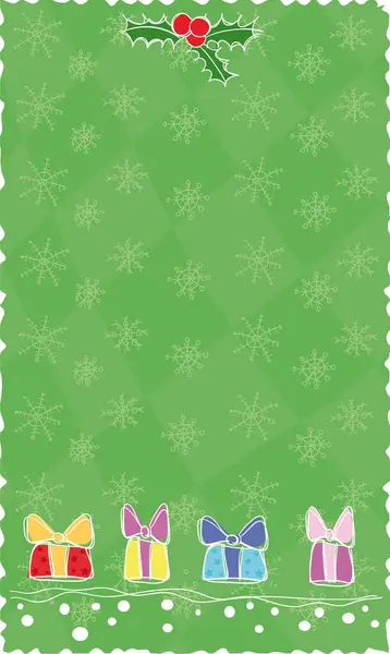 Bannière Noël Avec Arbre Cadeaux Flocons Neige — Image vectorielle