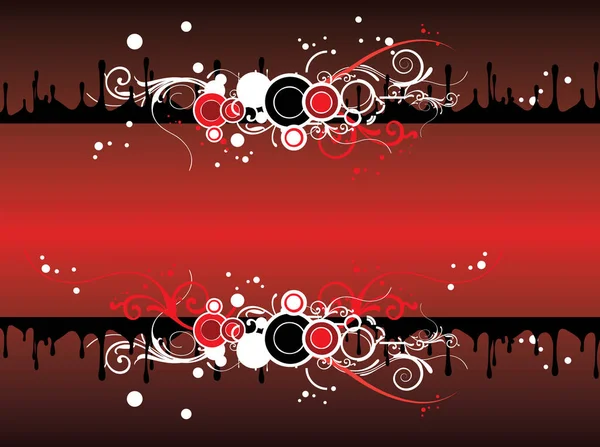 Abstraktní Červenohnědé Gradientní Pozadí Křivými Designovými Prvky Cákancemi Černými Cákancemi — Stockový vektor