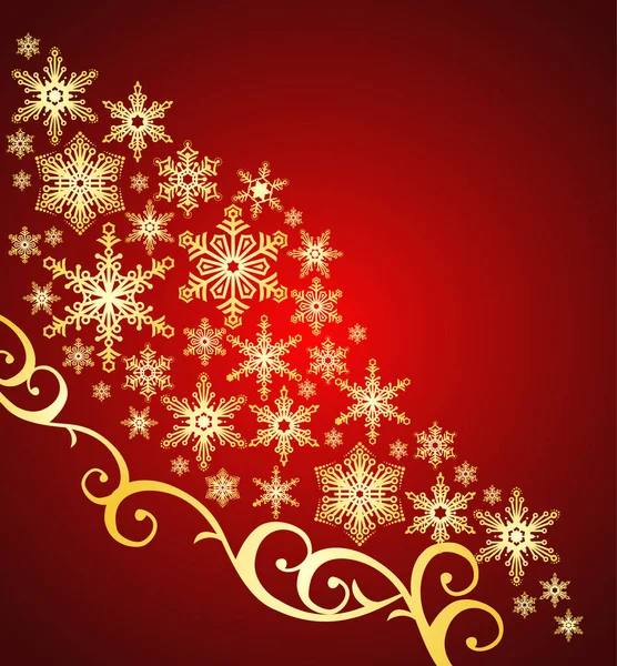 Flocos Neve Fundo Ornamento Natal Vetor —  Vetores de Stock