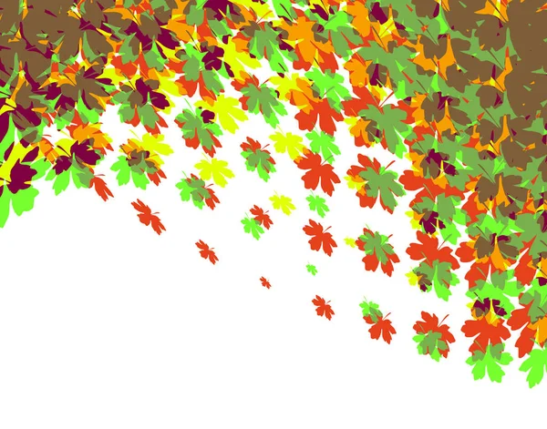 秋のカエデの葉の編集可能なベクトルイラスト — ストックベクタ