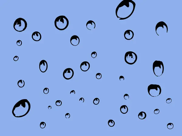 Vector Water Droplets Image Color Illustration — Stock Vector
