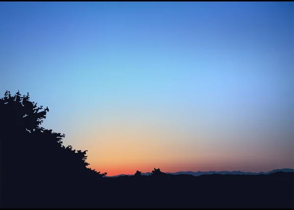 Sunrise Illustration Vectorielle Colorée — Image vectorielle