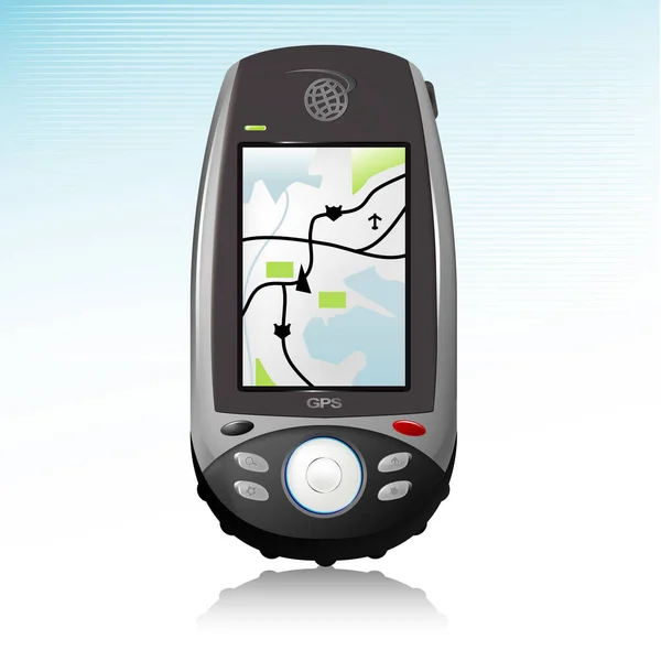 Icône Générique Gps Handheld Device Avec Réflexion — Image vectorielle