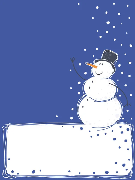 Niebieskie Tło Boże Narodzenie Śniegiem — Wektor stockowy