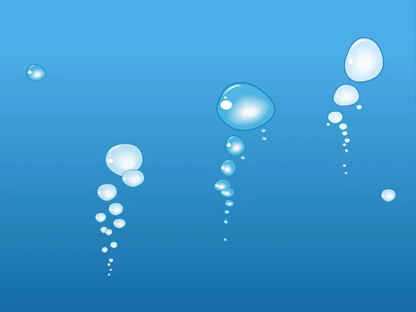 Воздушные Пузырьки Плавающие Поверхности — стоковый вектор