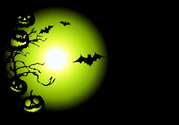 Halloween Nacht Hintergrund Vektorillustration — Stockvektor