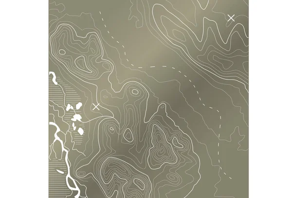 Image Carte Topographique Illustration Couleur — Image vectorielle